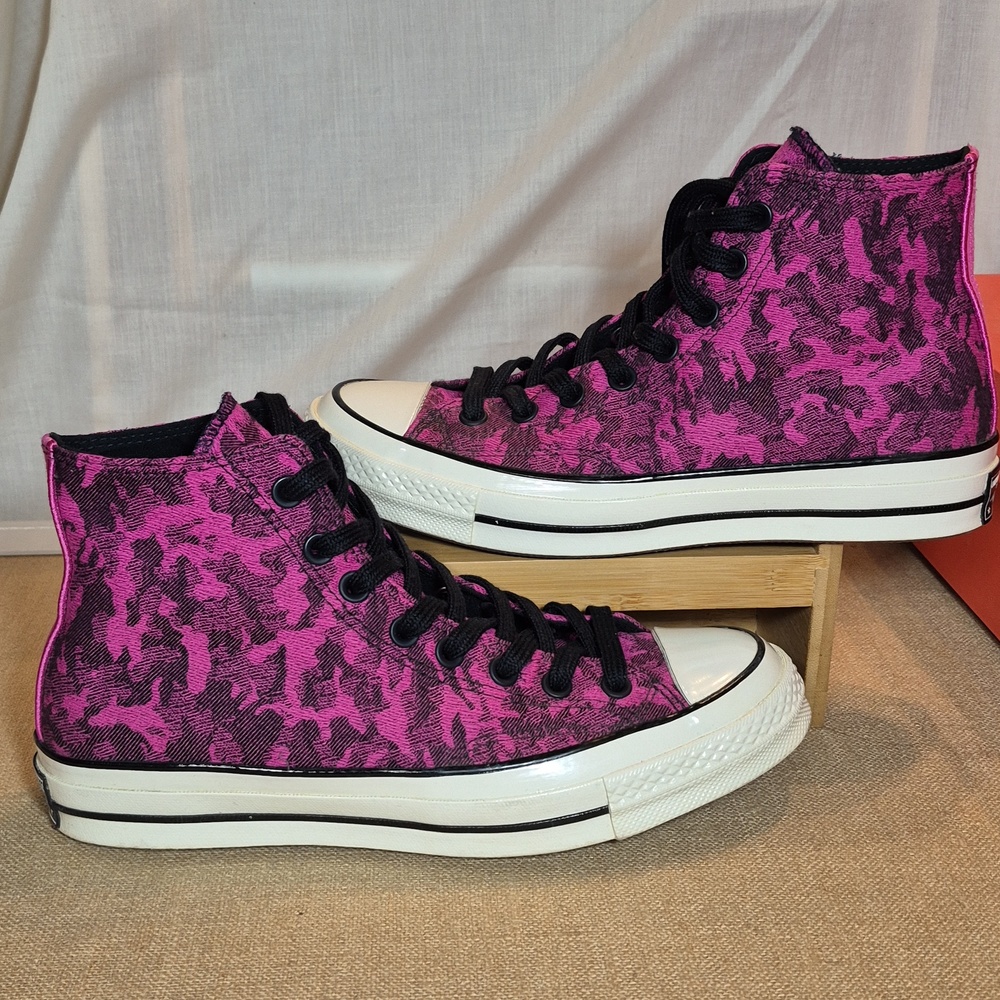 Converse Chuck 70 HiCamo Denim Active Fuchsia Sneakers Unisex M-7.5/W-9.5 - Picture 9 of 11